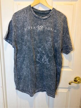 Sleep Token Men's Mineral Wash Short-Sleeve Tee - Slate Gray